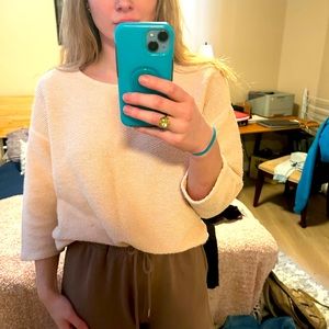 Blush Pink American Apparel quarter sleeve lounge shirt